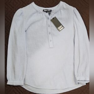 DKNY Woman's Soft Blue Casual Shirt